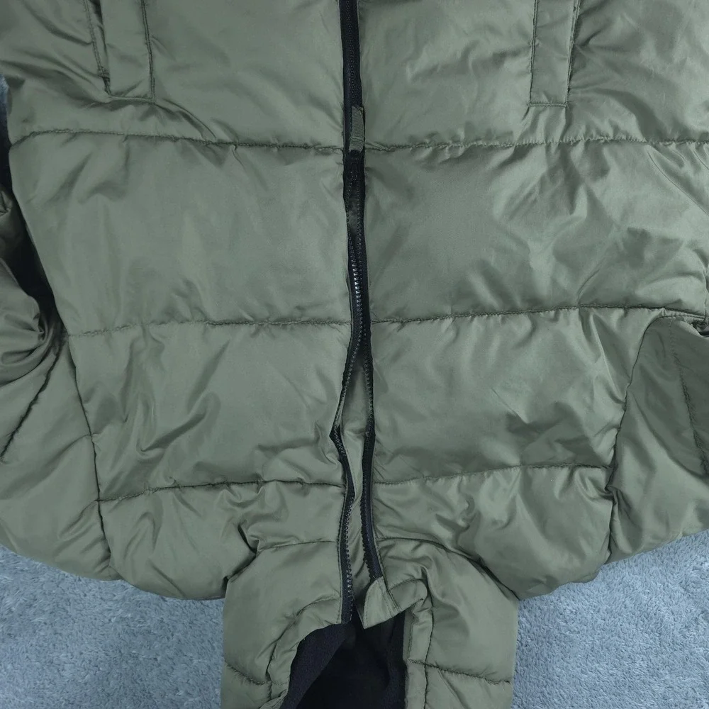 SWISSTECH Puffer Jacket Boys 18 Green Insulated Hooded Full Zip Winter Coat
